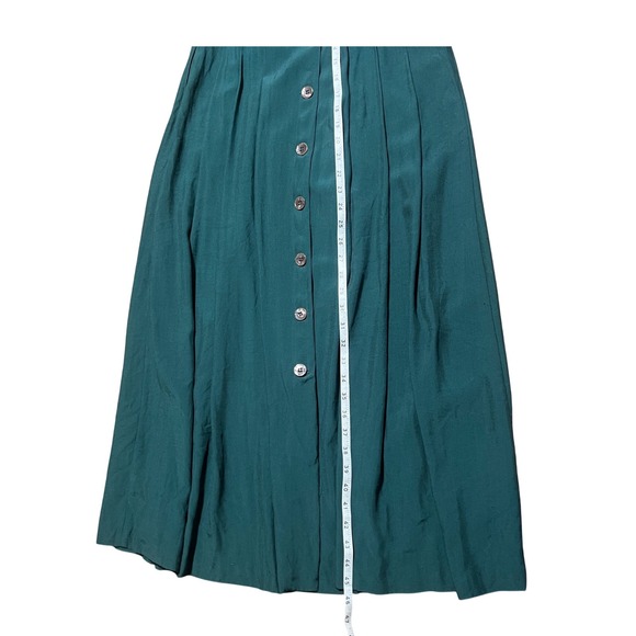 Vintage Green Button Down Maxi Dress with Blazer & Belt Outfit Boho‎ Chic - Picture 6 of 7